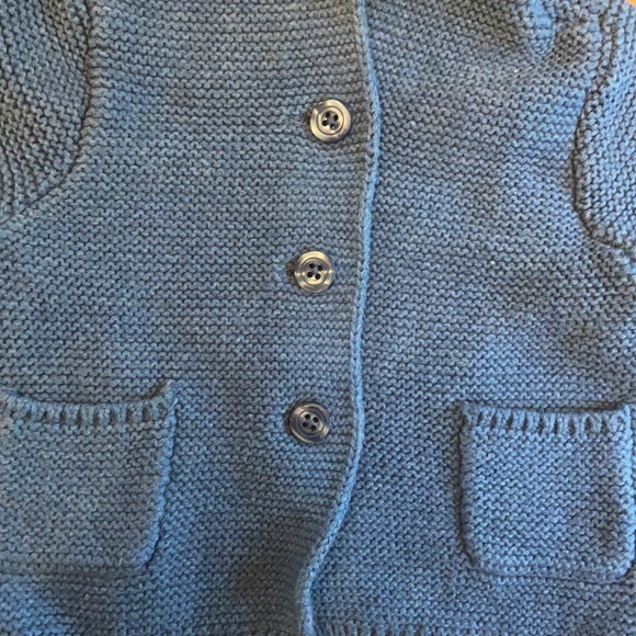 Baby GAP Blue Button Up Hooded Sweater. - Picture 2 of 4